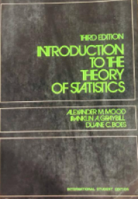 Image of Introduction To The Theory Of Statistics
