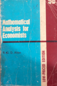 Image of Mathmematical Analysis for Economists