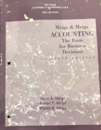 Image of Meigs & Meigs Accounting- The Basis for Business Decisions
