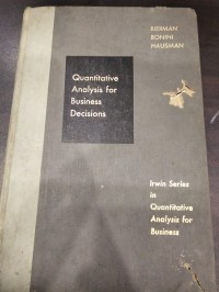 Image of Quantitative Analysis for Business Decision