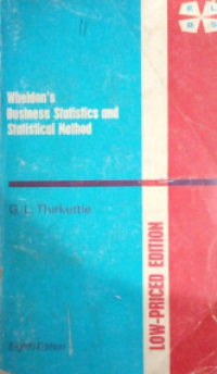 Image of Wheldon's: Business Statistics And Statistical Method